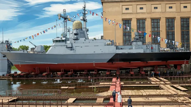 «Шторм» спущен на воду. Амурский завод отметил юбилей боевым пополнением флота